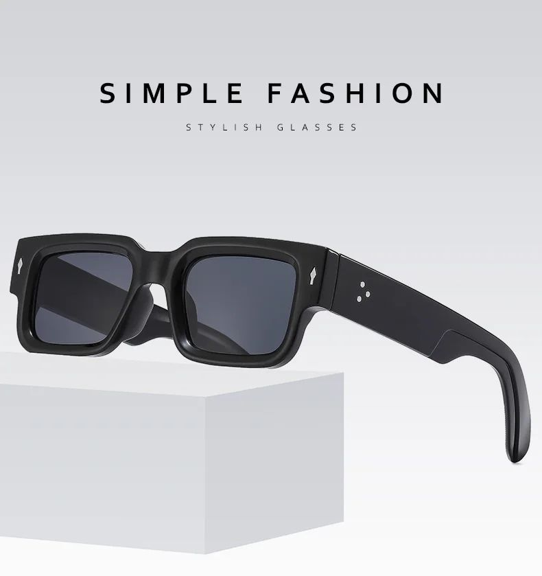 Square Acetate Polarized Sunglasses – Fashion Western Style Shades