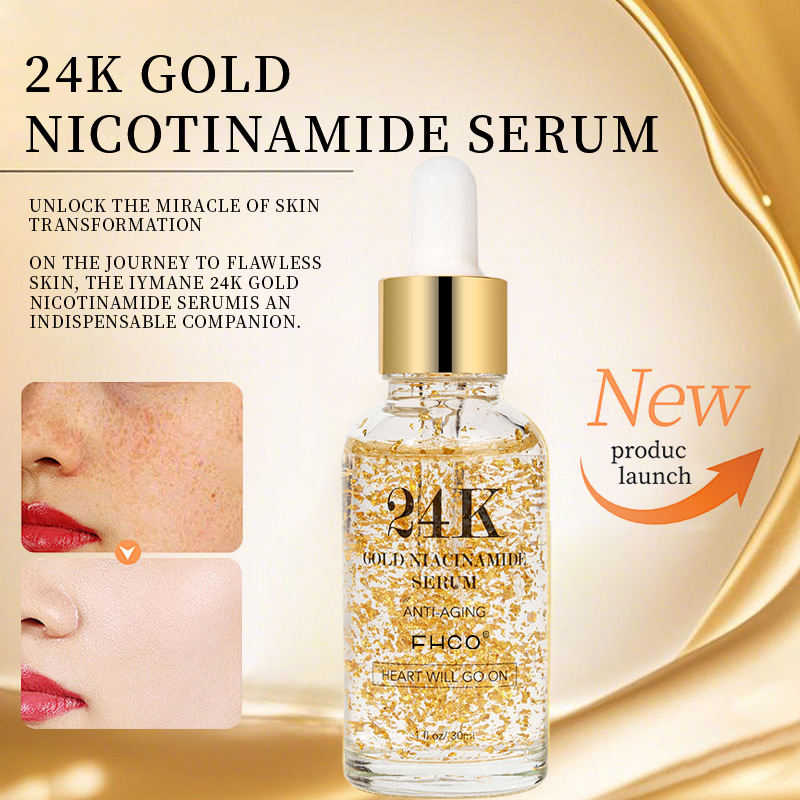 24K Gold Facial Serum – Hyaluronic Acid & Collagen Brightening Care