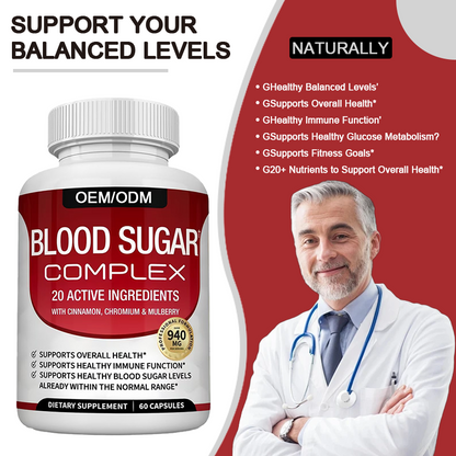 Blood Glucose Support Capsules – Herbal Balance Formula for Healthy Sugar Levels