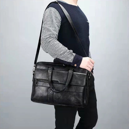 Men’s Retro Elegant Black Leather Bag
