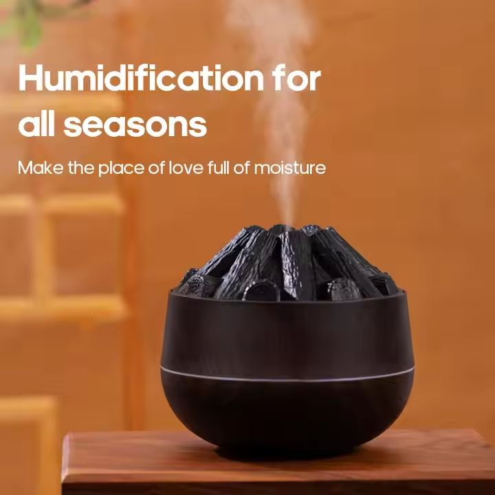 Volcano Flame Humidifier – Aroma Diffuser & LED Air Moisturizer