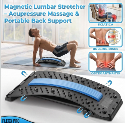Magnetic Lumbar Stretcher – Acupressure Massage & Portable Back Support