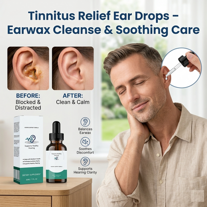 Tinnitus Relief Ear Drops – Earwax Cleanse & Soothing Care