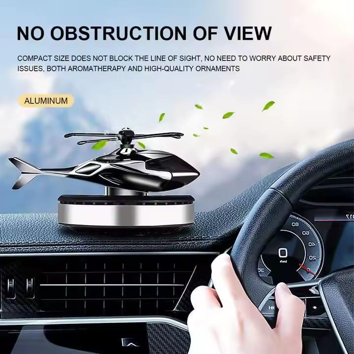 Solar Helicopter Car Air Freshener – Long Lasting Aromatherapy Dashboard Ornament
