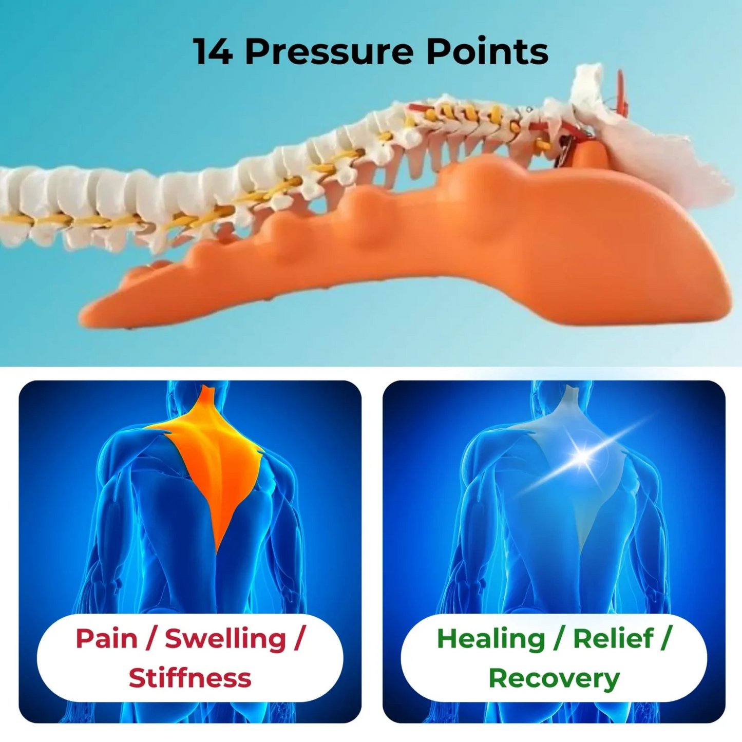 Neck & Shoulder Relaxation Massager – Upper Back Stretcher Cushion