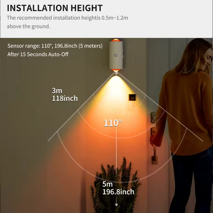 Rechargeable Motion Sensor LED Wall Lamp – RGB Ambient Night Light