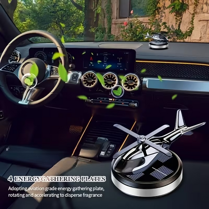 Solar Helicopter Car Air Freshener – Long Lasting Aromatherapy Dashboard Ornament