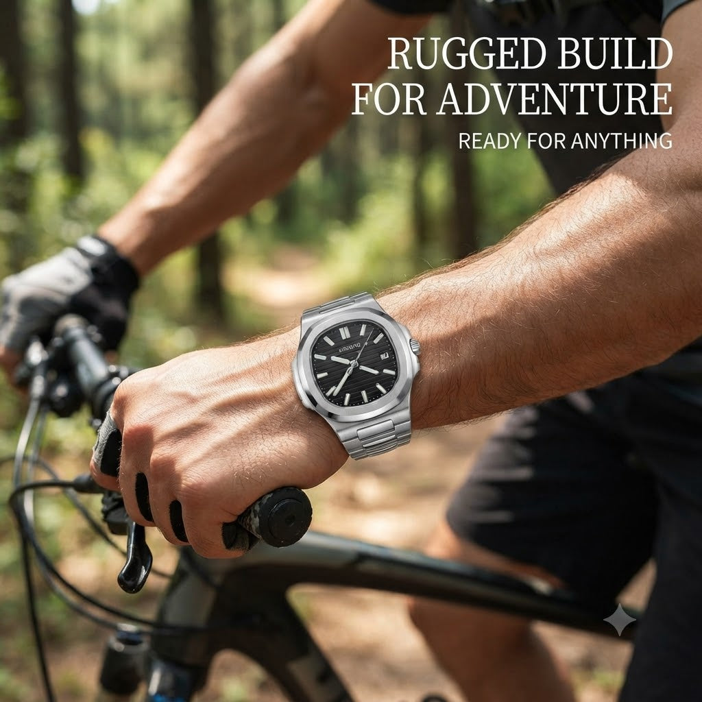 Men's Waterproof Luminous Sports Wristwatch with Date Display