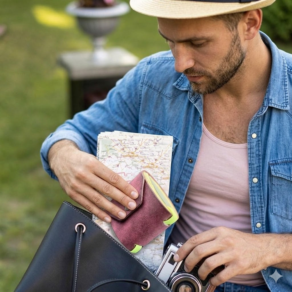 Foldable Cash Wrap Wallet – Leather Quick Access Money Organizer