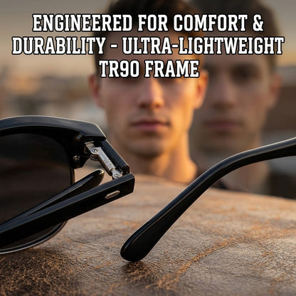 Vintage Half Frame – Square Sunglasses