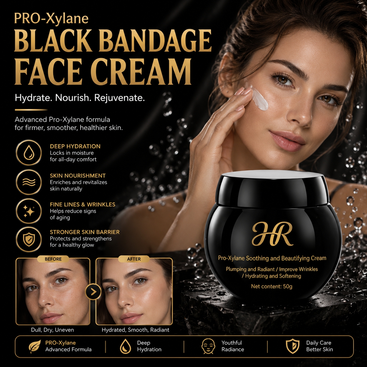 Pro-Xylane Black Bandage Face Cream – Hydrating & Nourishing Facial Moisturizer