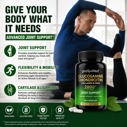 High-Quality Glucosamine & Chondroitin Capsules – Daily Joint & Cartilage Support Supplement