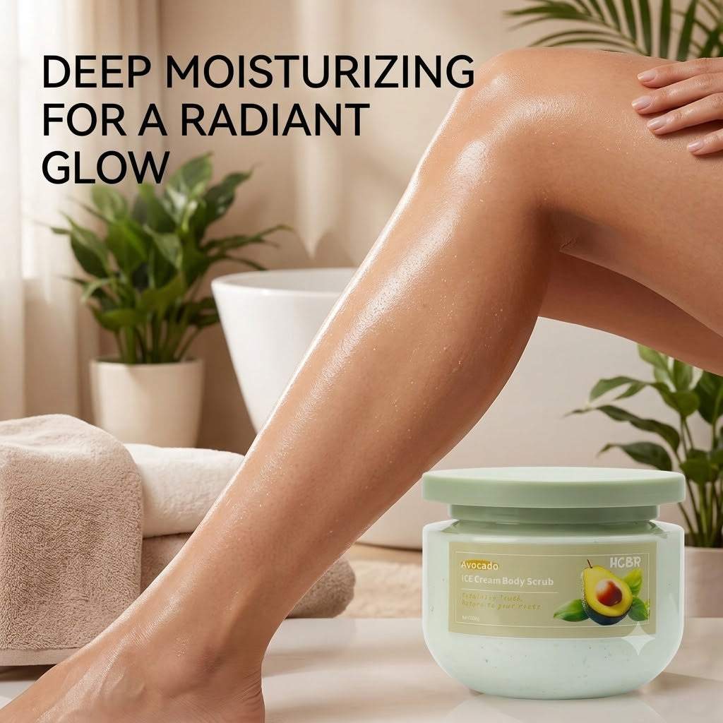 Avocado & Shea Butter Body Scrub Exfoliating Moisturizing Body Polish