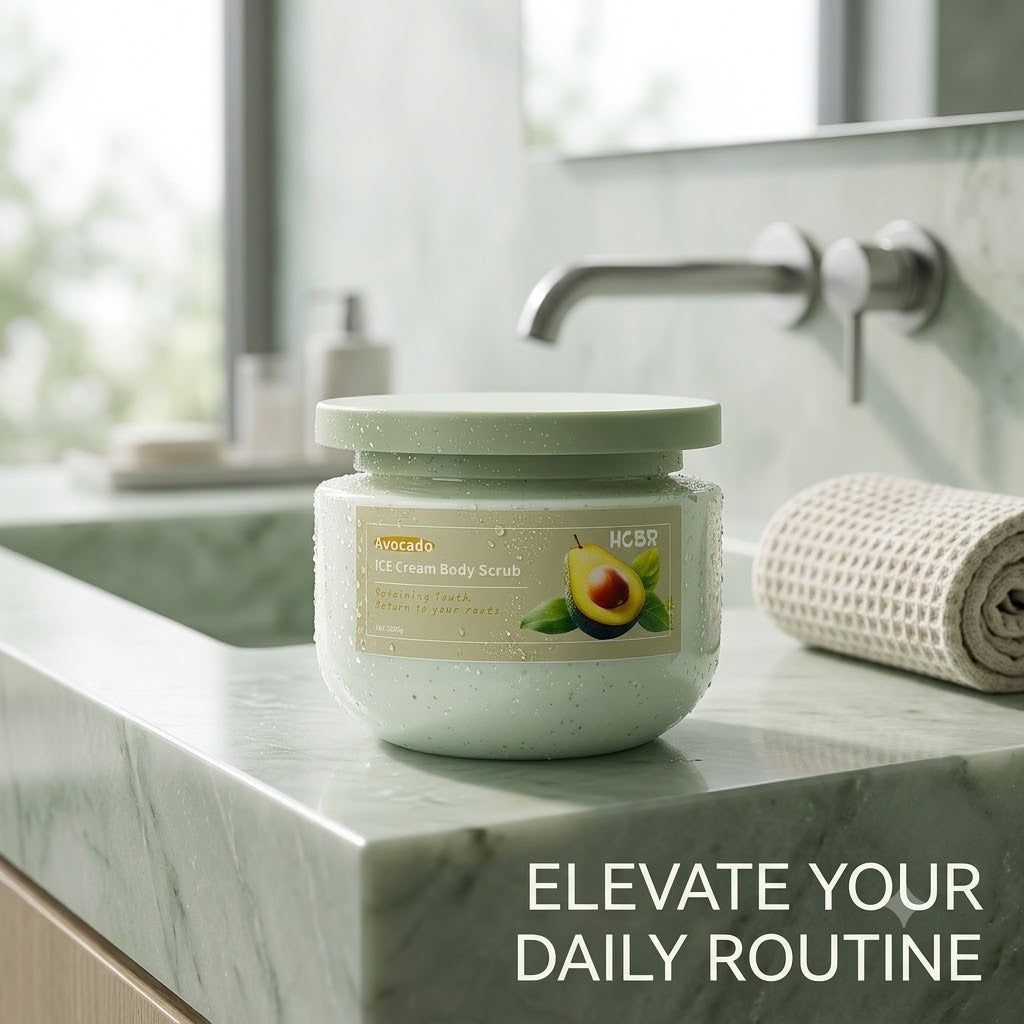 Avocado & Shea Butter Body Scrub Exfoliating Moisturizing Body Polish