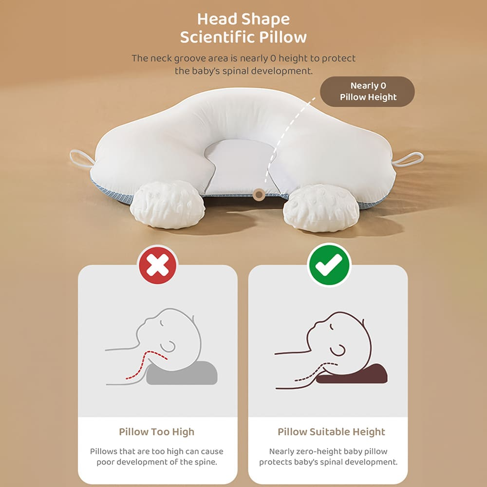 Soft Baby Pillow – Eco Friendly Knitted Cotton Sleeping Cushion