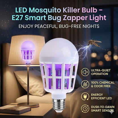 LED Mosquito Killer Bulb – Smart Bug Zapper Light