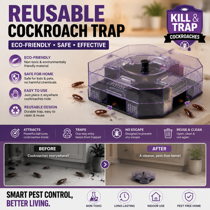 Reusable Cockroach Trap – Eco-Friendly Household Pest Control Trap