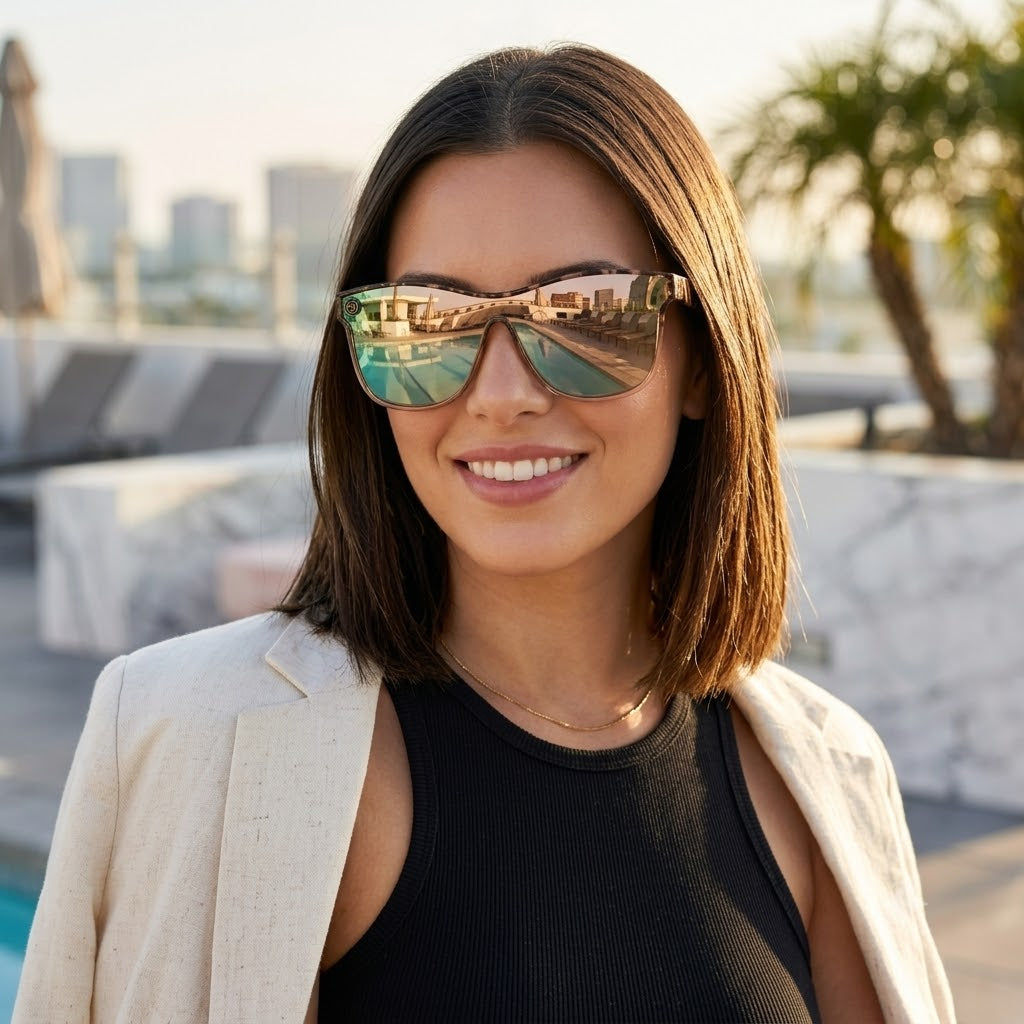 Women's Cat Eye Sunglasses Leopard Print Frame