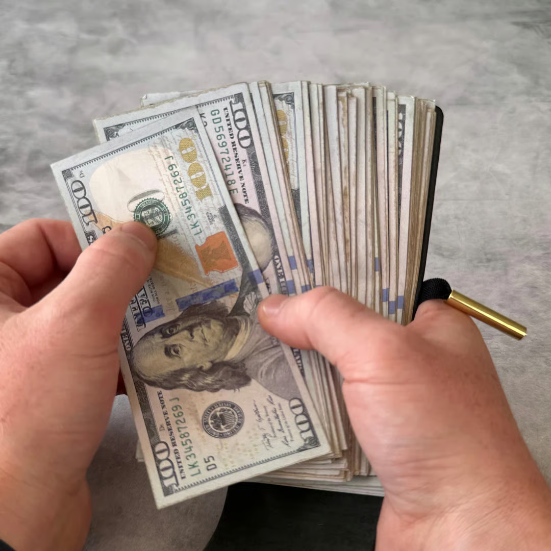 Foldable Cash Wrap Wallet – Leather Quick Access Money Organizer