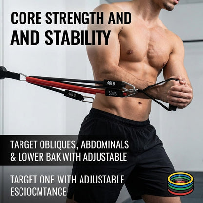 Resistance Bands Set Stackable Latex Strength Training