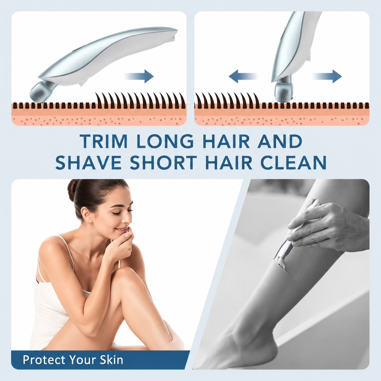 Women's Electric Shaver Wireless Body Hair Removal Razor