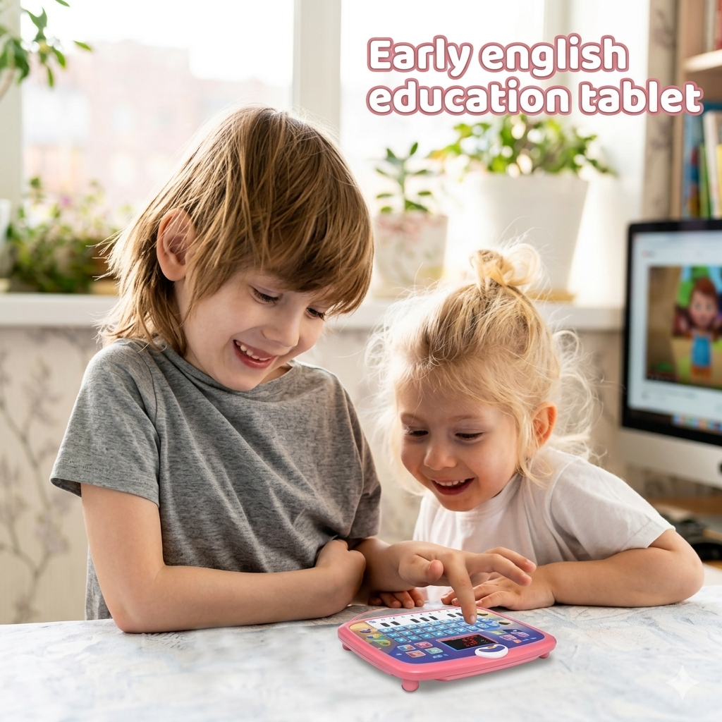Toddler Laptop Piano Learning Tablet – Educational LED Musical Toy for Kids