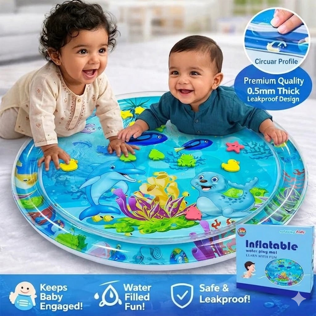 Tummy Time Baby Water Mat – Inflatable Ocean Play Mat for Infants