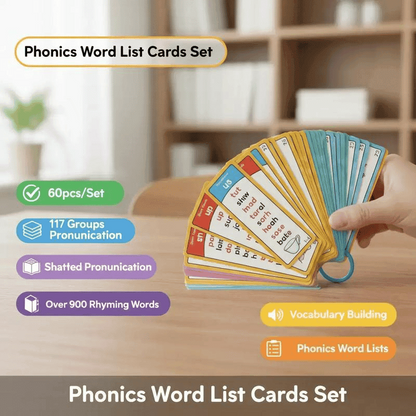 Phonics Flashcards Set – Fun Learning with 900+ Rhyming Words