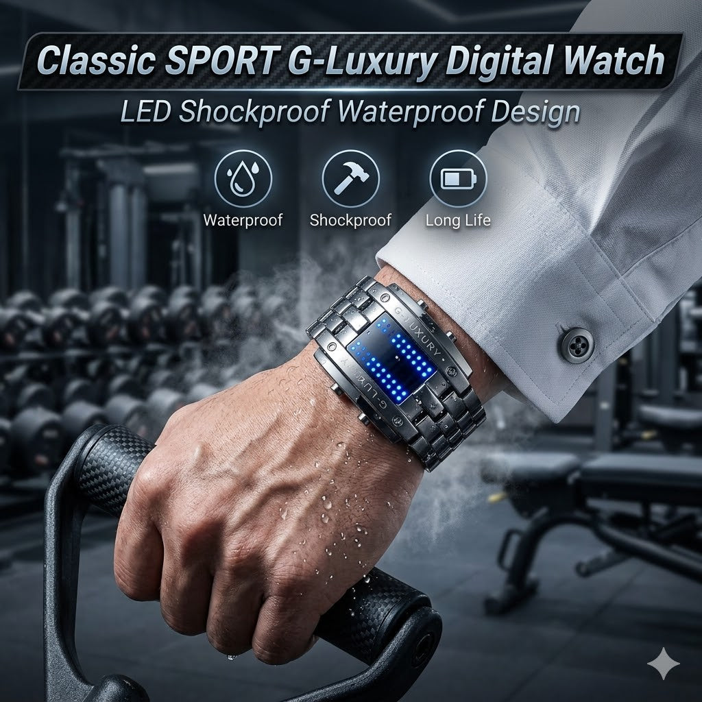 Classic SPORT Luxury Digital Watch – LED Shockproof Waterproof Design