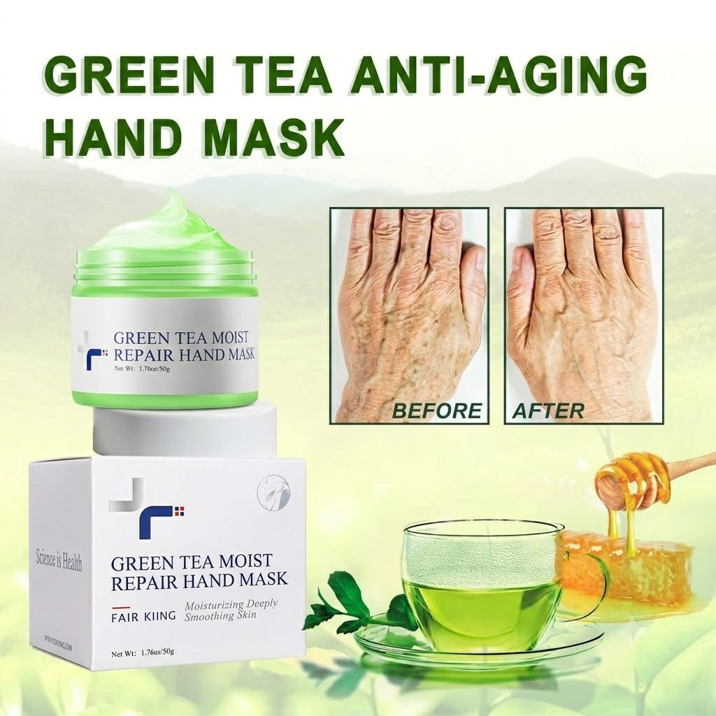 Green Tea Hand Wax Mask Moisturizing Peel-Off Hand & Foot Spa