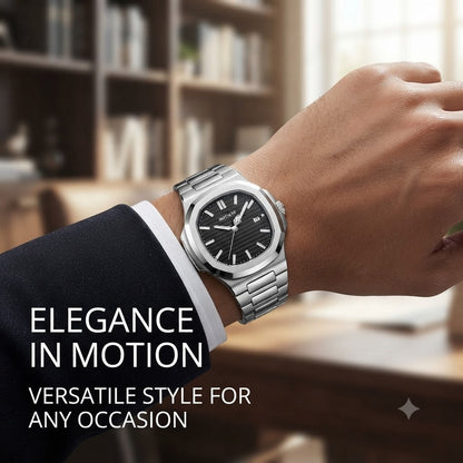 Men's Waterproof Luminous Sports Wristwatch with Date Display
