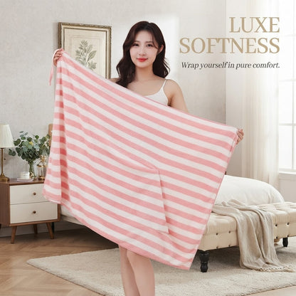 Coral Fleece Women's Bath Towel Wrap Quick-Drying