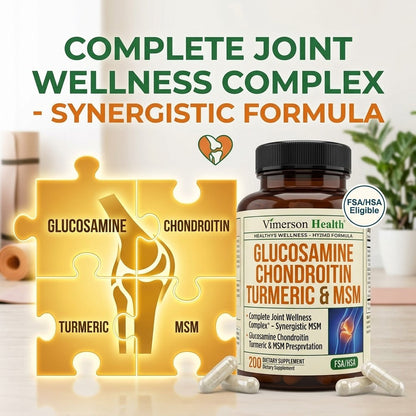 Glucosamine, Chondroitin & Turmeric Curcumin Capsules