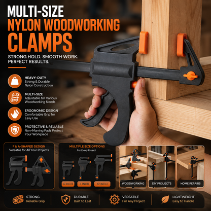Multi Size Nylon working Clamps – Heavy Duty Mini F & A Shaped Clamps