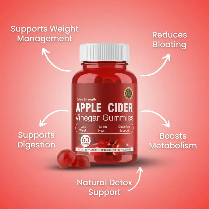 Apple Cider Vinegar Gummies – Daily Vegan Dietary Supplement for Adults