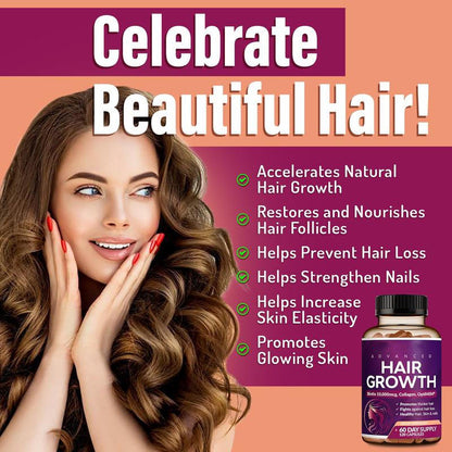Superfood Biotin Capsules – Hair, Skin & Nails Supplement for Adults & Teens