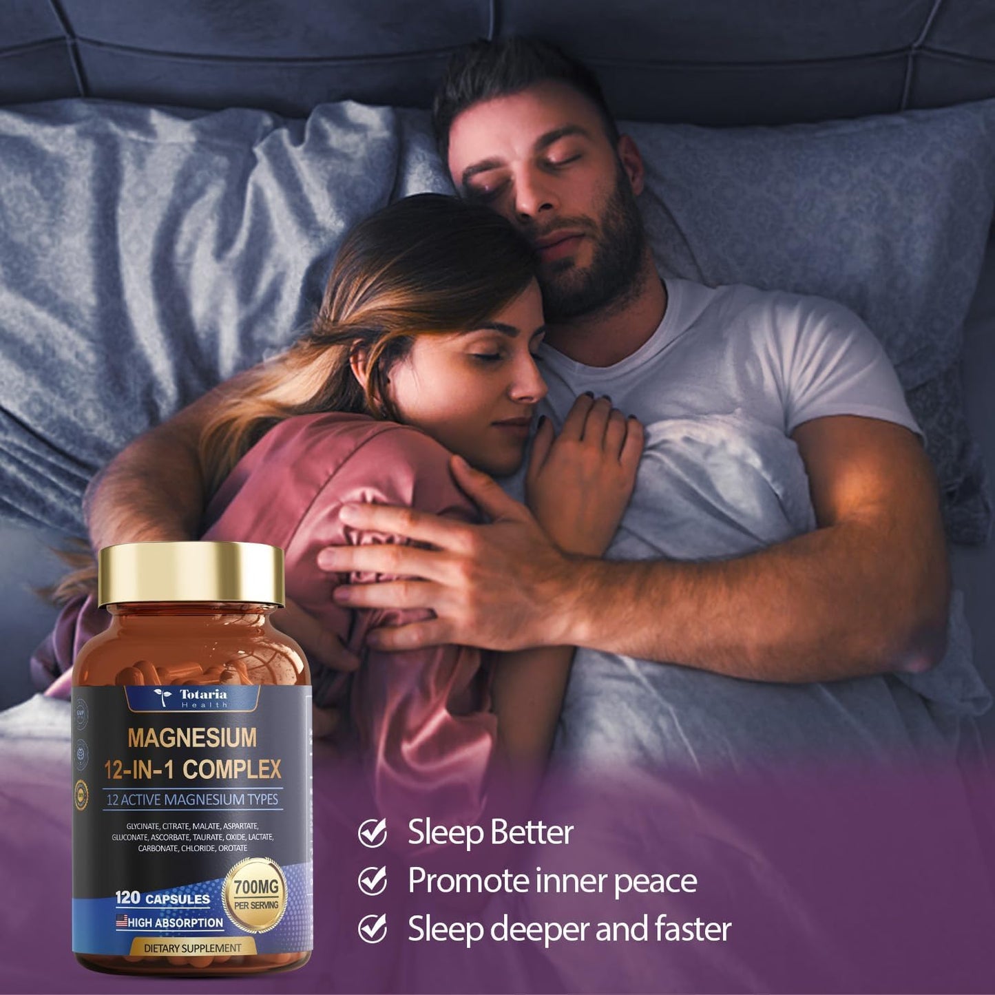 12 in 1 Magnesium Complex Capsules – Vitamin & Mineral Support Formula