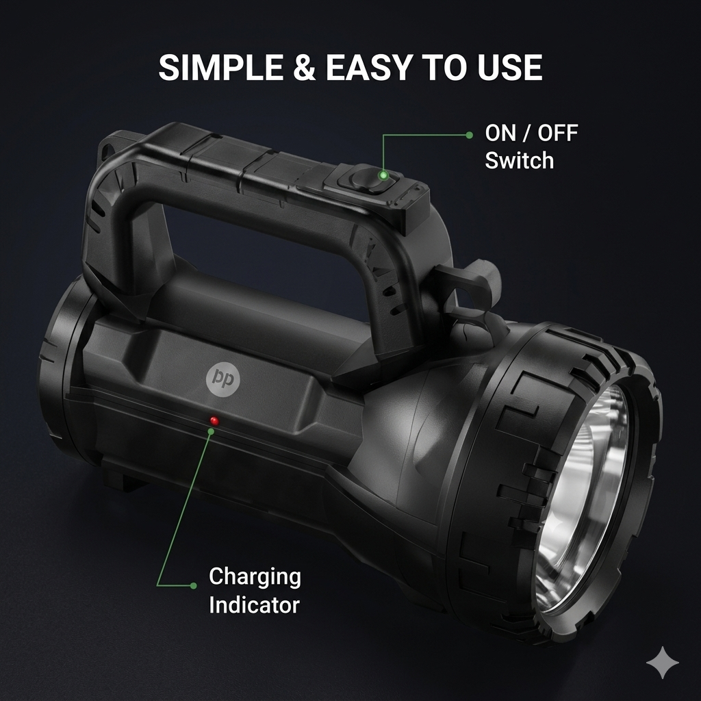 Rechargeable LED – High-Brightness Handheld Outdoor Camping & Emergency Light