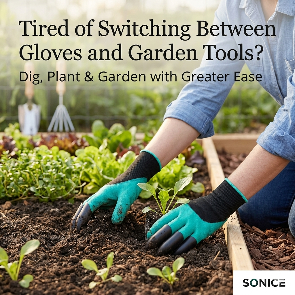 Garden Digging Gloves with Claws – Breathable Anti-Slip