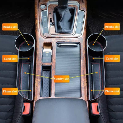 Premium Leather Car Seat Storage Tray