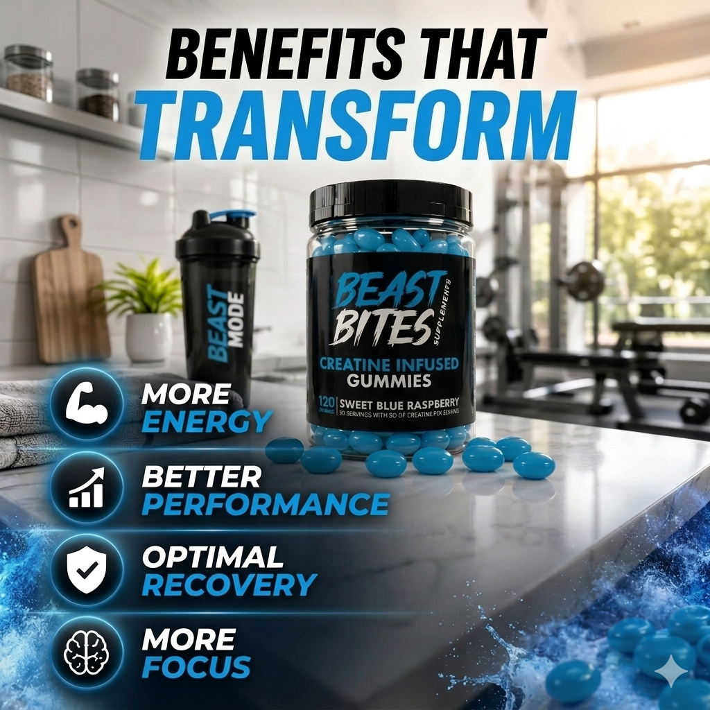 Herbal Vitamin Gummies – Daily Pre-Workout Energy & Muscle Support Supplement
