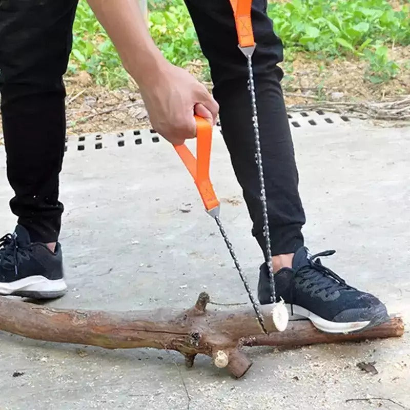 Pocket Chain Hand Saw with Carry Pouch