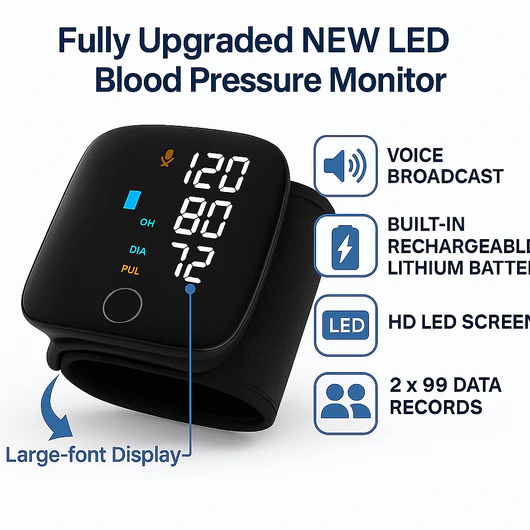 Smart Digital Blood Pressure Automatic Upper Arm BP Machine with LED Display