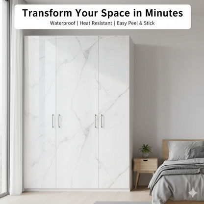 High Gloss Marble Contact Paper Peel & Stick Wallpaper