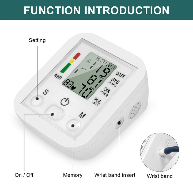 Portable Digital BP Monitor – Compact Blood Pressure Measuring Machine