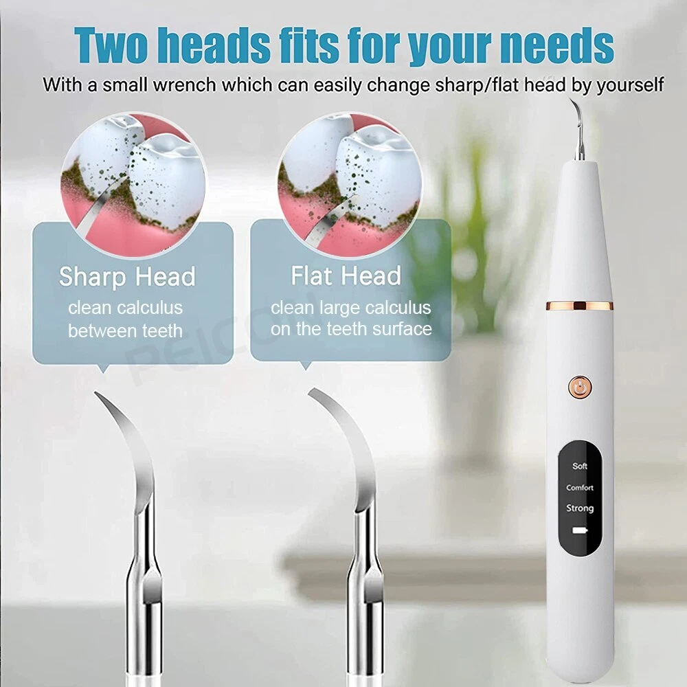 Portable Dental Plaque & Tartar Remover – Rechargeable Tooth Cleaning Tool for Home Use