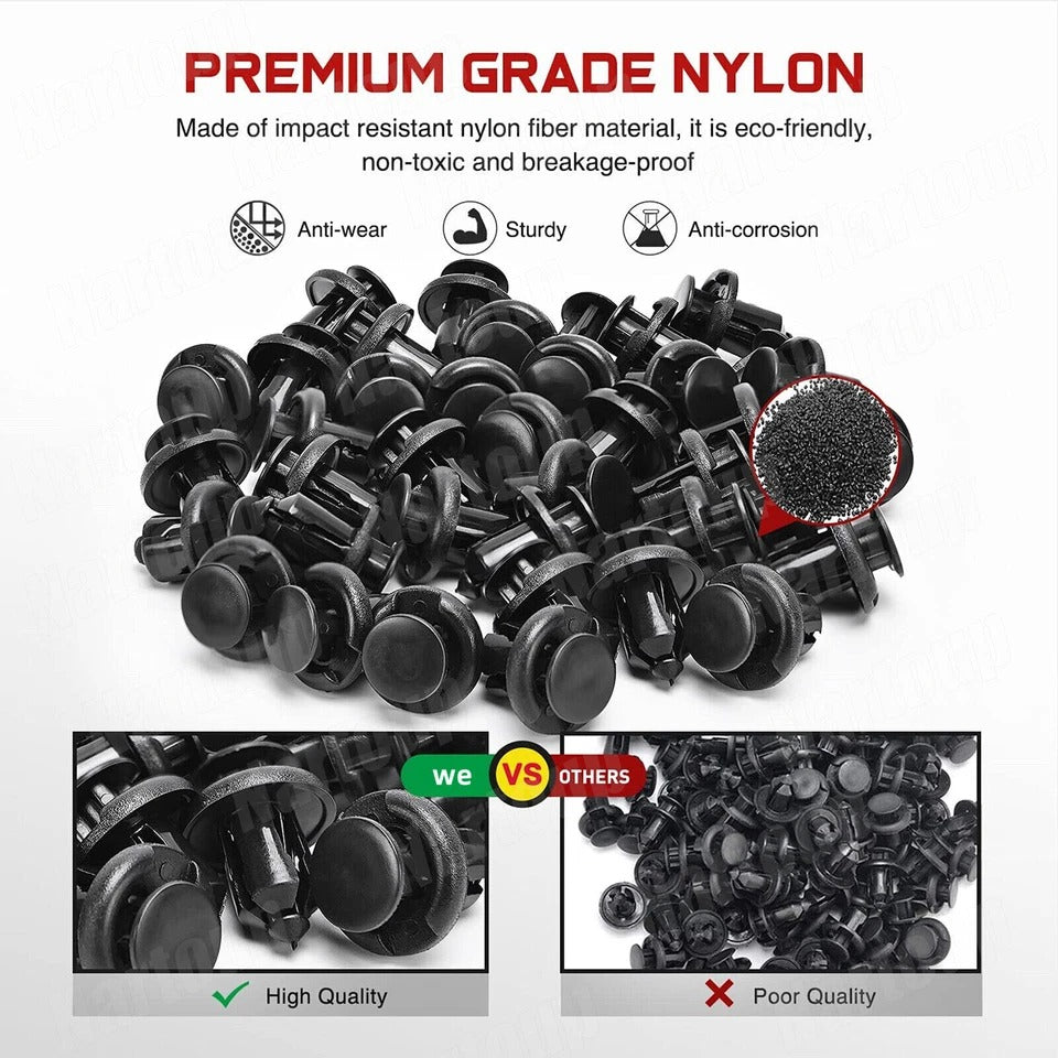 Car Trim Panel Clip Kit – 415pcs Plastic Button Clips with Tools