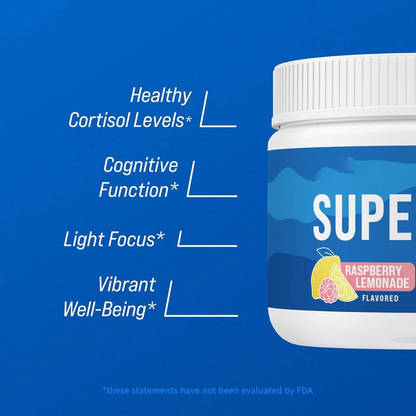 SuperCalm Magnesium Glycinate Drink Mix Blue Coconut Flavored