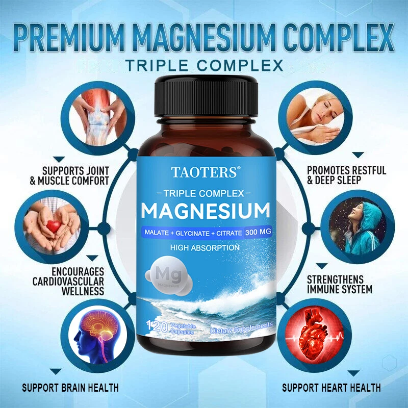 Triple Magnesium Complex Capsules – Vegan Magnesium Support Supplement