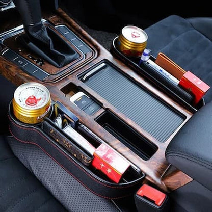 Premium Leather Car Seat Storage Tray